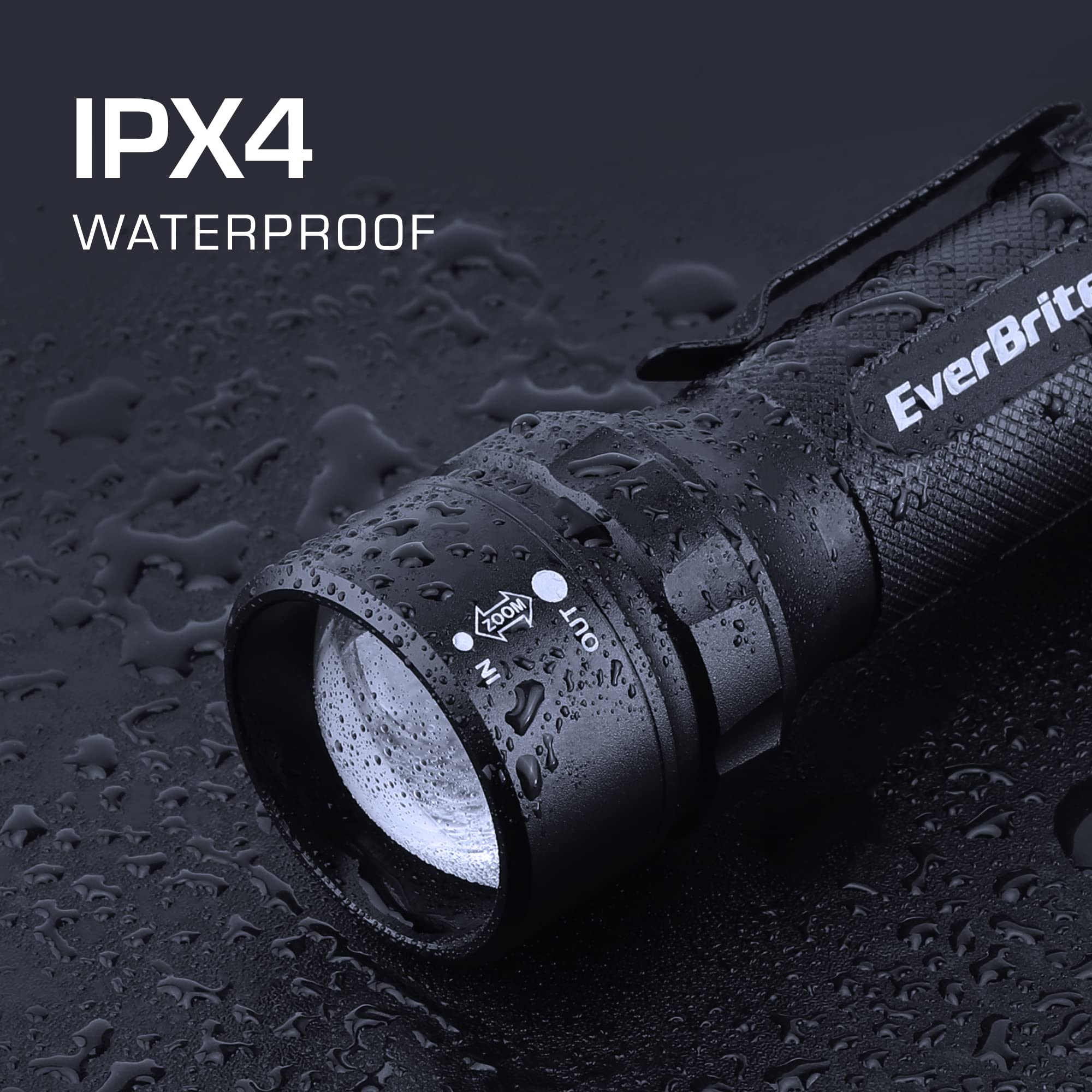 EverBrite 150 Lumen Super Small Mini LED Flashlight, 3 Lighting Modes, Zoomable Adjustable Focus for Camping, Hiking, Fishing, Running, Power Outages & Emergencies, 1 AA Battery Included - Image 6