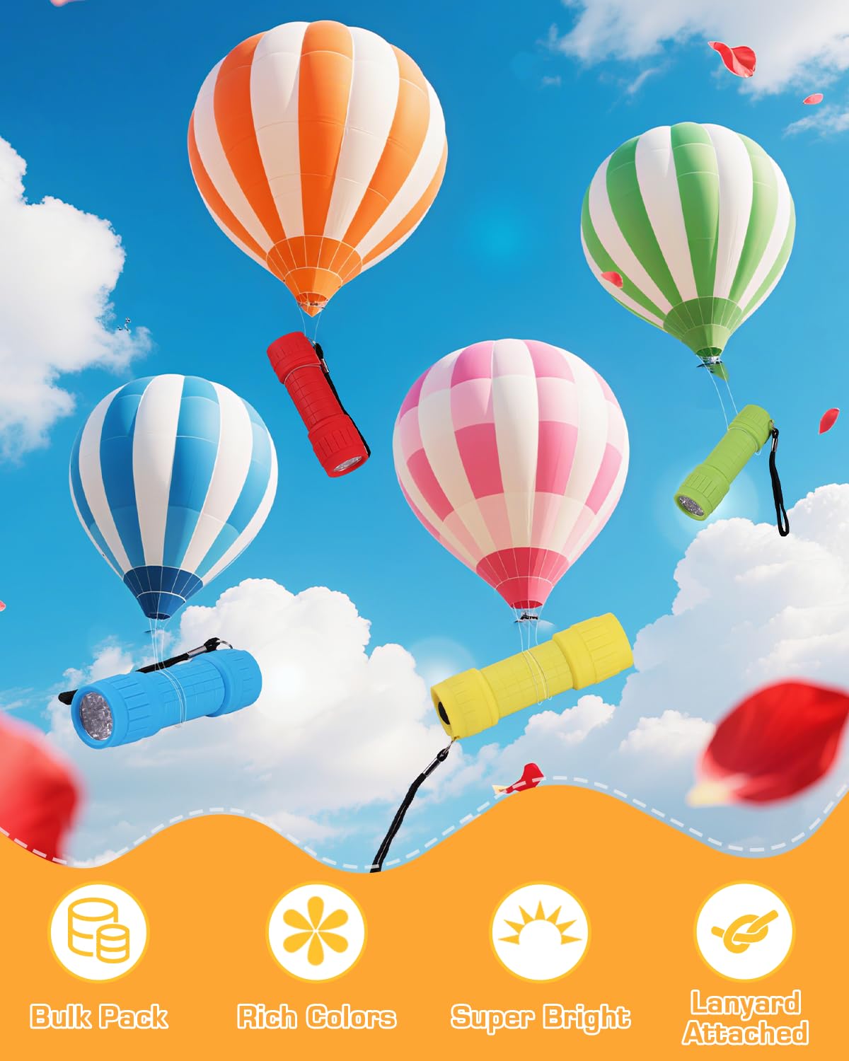 EverBrite 16-Pack Mini LED Flashlight Set, Small Flash Lights Assorted 4 Colors, 48 AAA Batteries Included, for Emergency, Camping, Hiking, Outdoor Activities, Bulk Holiday Gifts - Image 6