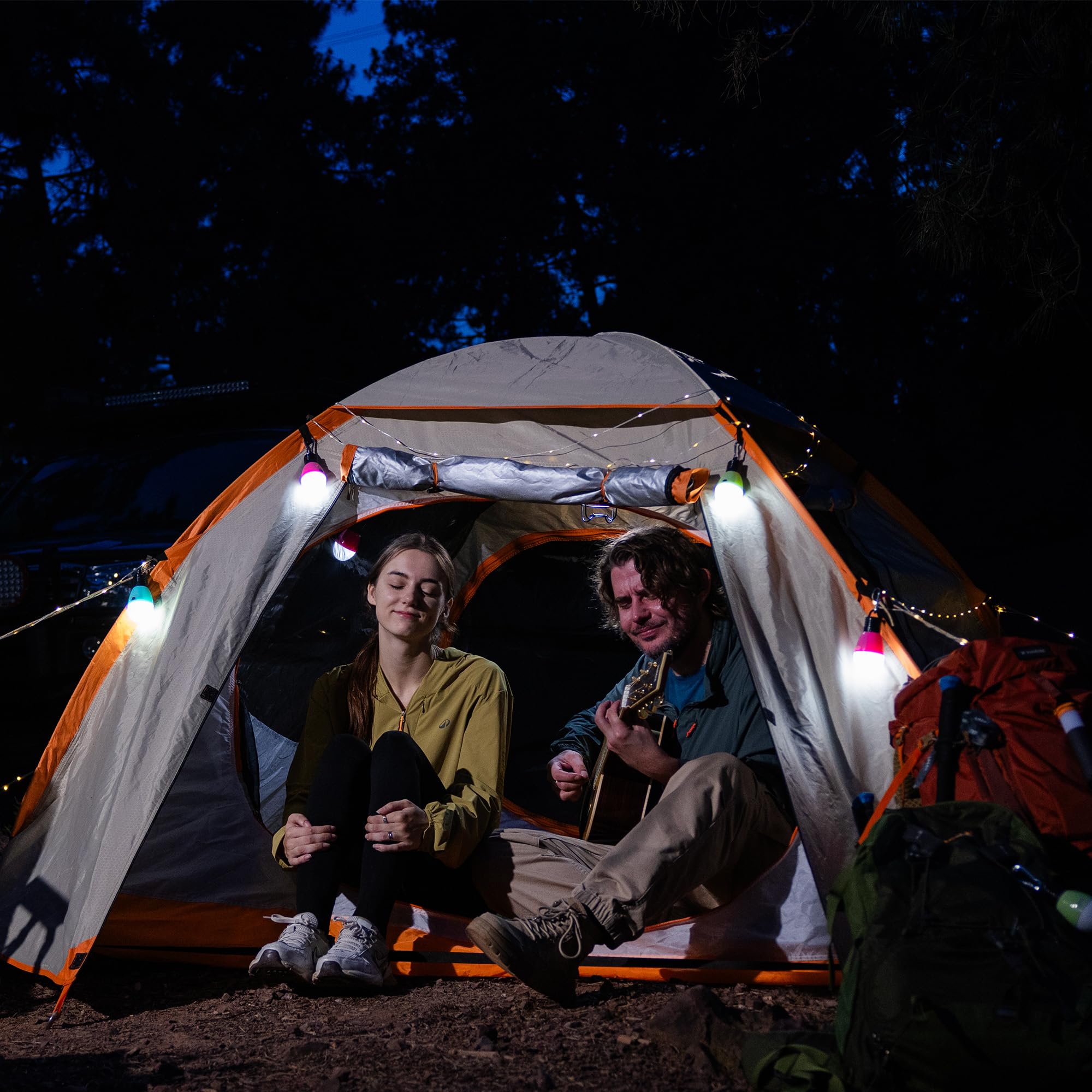 EverBrite 3-Pack Camping Lights - 3 Lighting Modes, Outdoor Portable LED Bulbs Ideal for Kids’ Adventure Activities, Camping, Emergency and More, 3 x AAA Batteries Included - Image 3