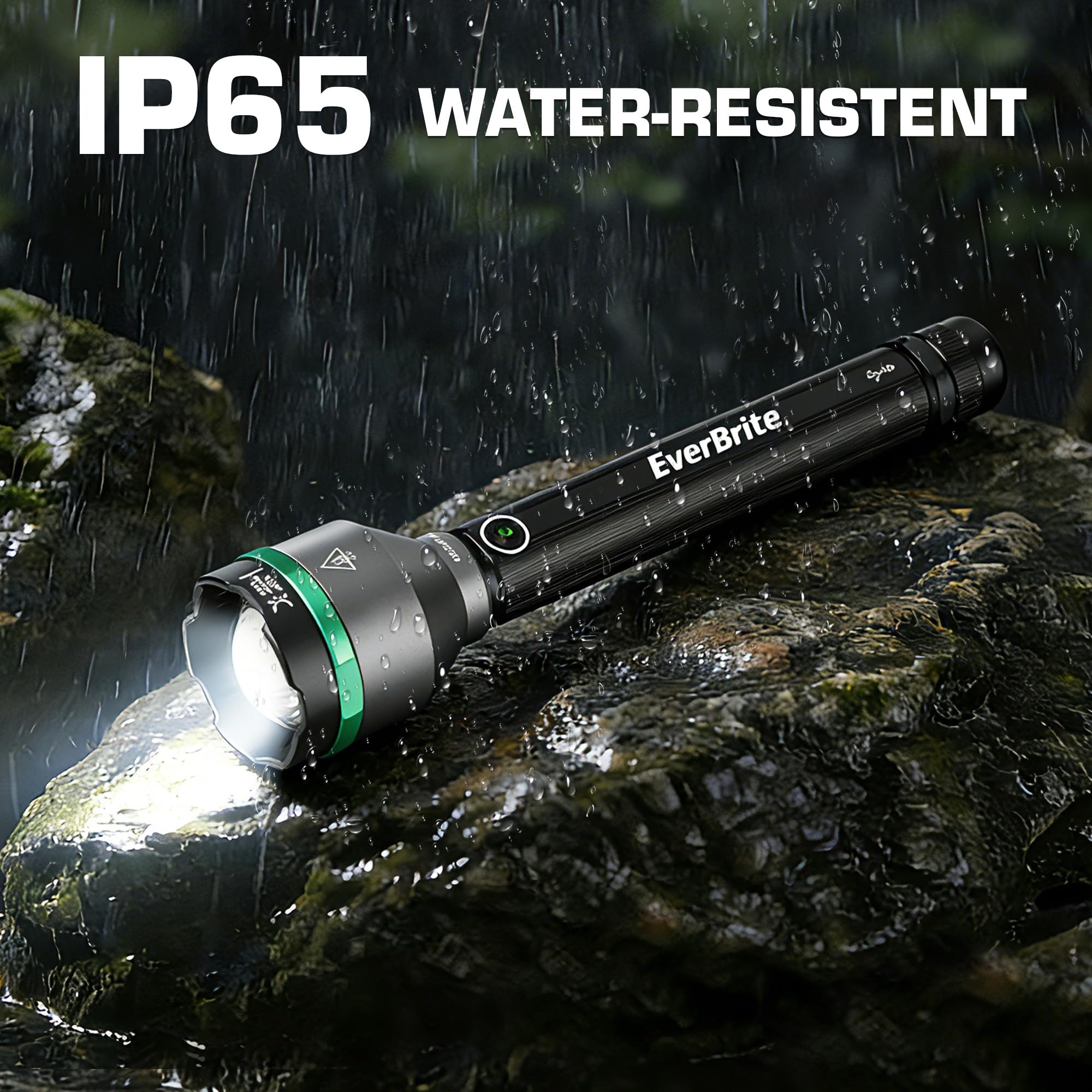 EverBrite 5000 High Lumens Rechargeable Flashlight, 5 Modes Zoomable Tactical Flash Light High Powered, LED Super Bright Spotlight for Hunting Hiking Camping Home Emergency& Survival Gear - Image 5