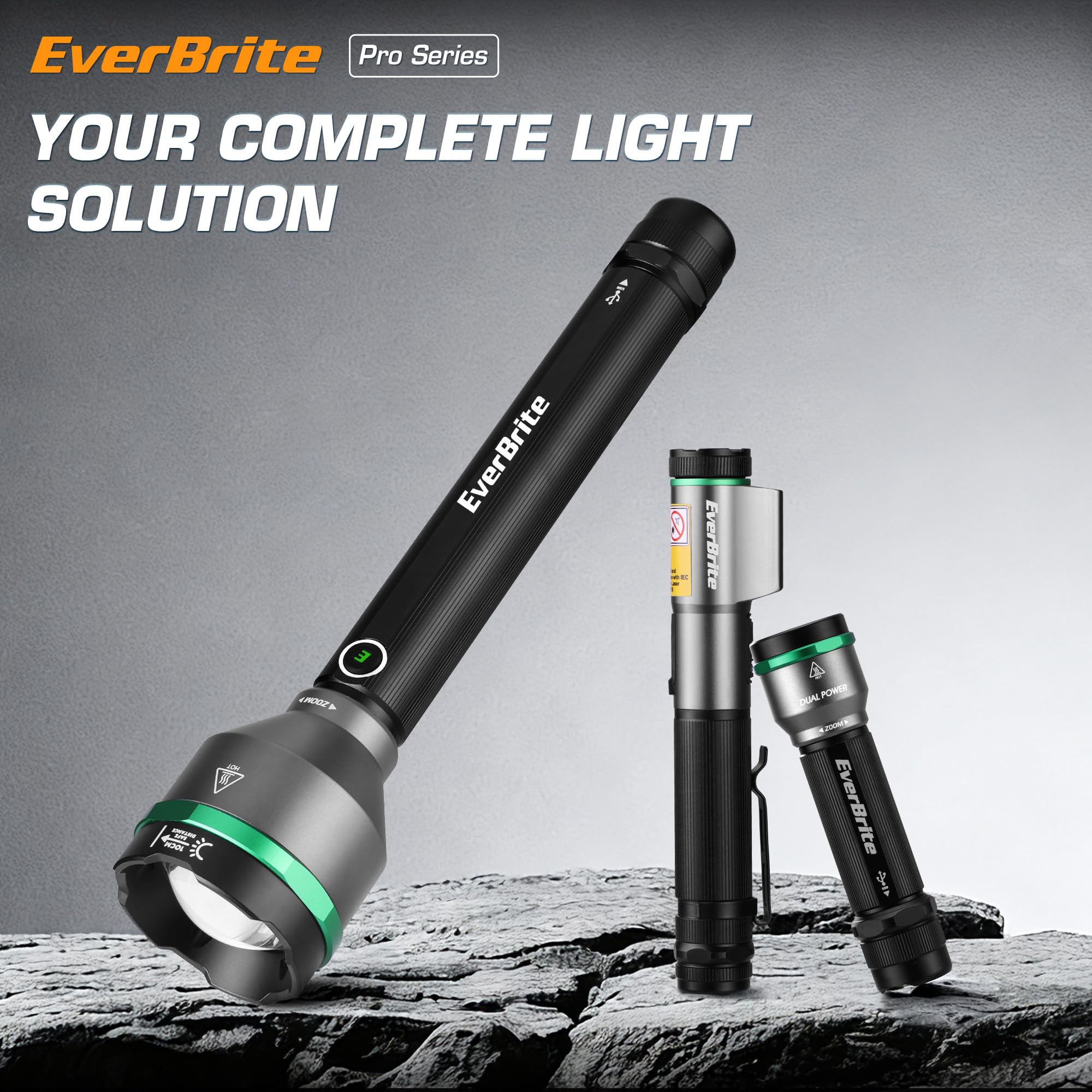 EverBrite 5000 High Lumens Rechargeable Flashlight, 5 Modes Zoomable Tactical Flash Light High Powered, LED Super Bright Spotlight for Hunting Hiking Camping Home Emergency& Survival Gear - Image 7