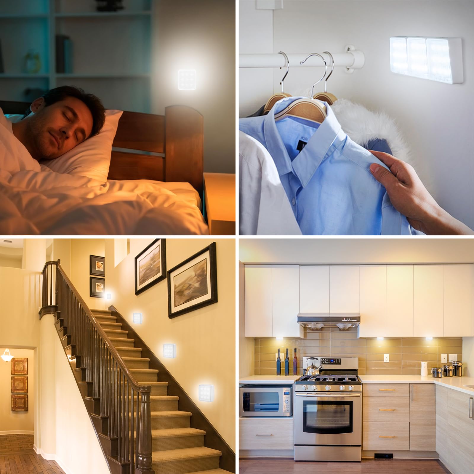 EverBrite Closet Light, LED Tap Lights Push Lights with Remote Control, Battery Powered Stick On Lights for Kitchen, Cabinet, Under Counter, Bedroom (6PCS) - Image 7