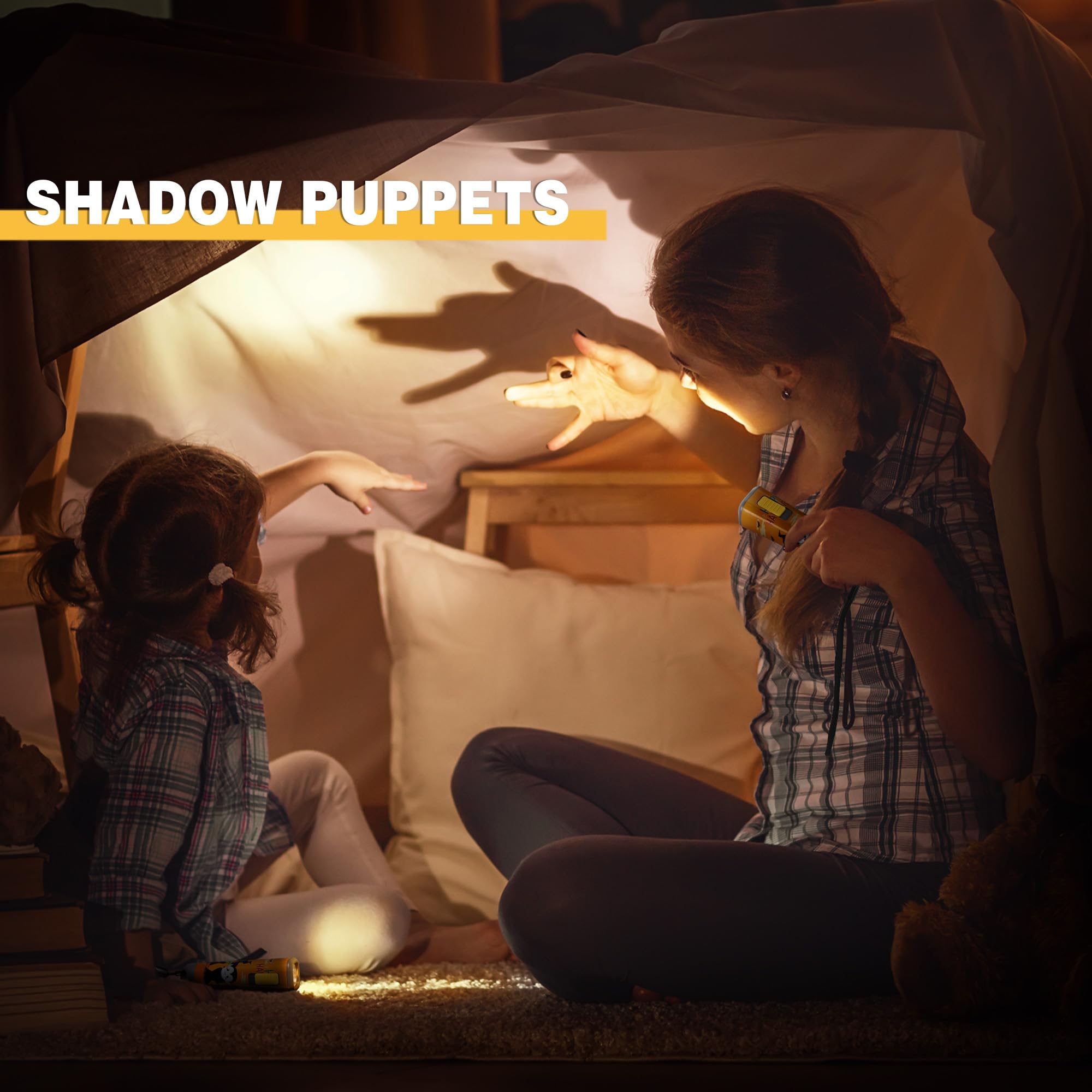 EverBrite Halloween Flashlights 4-Pack Halloween Gifts, Small LED Flash Light Handheld Torch with Lanyard 12AAA Battery Included, Mixed Color - Image 4