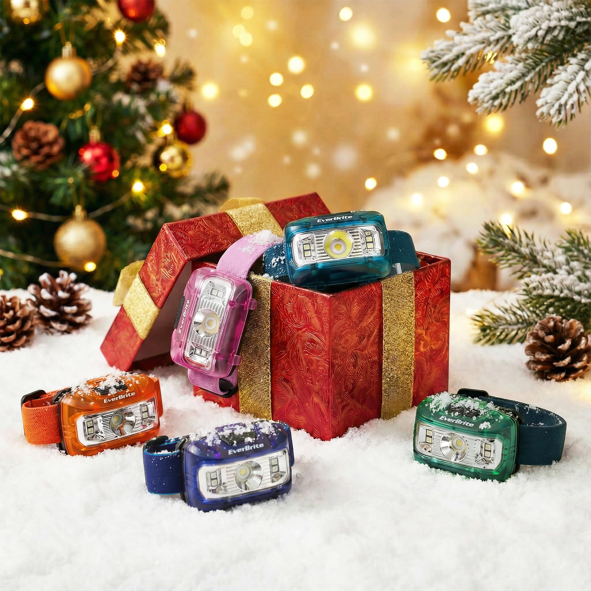 EverBrite Headlamp, 5 Pack Kids Headlamp with Red Light and Memory Function, Head Lamp for Adults and Kids with 5 Modes, Bright Headlamps for Camping, Running, Christmas Gifts, Batteries Included - Image 6