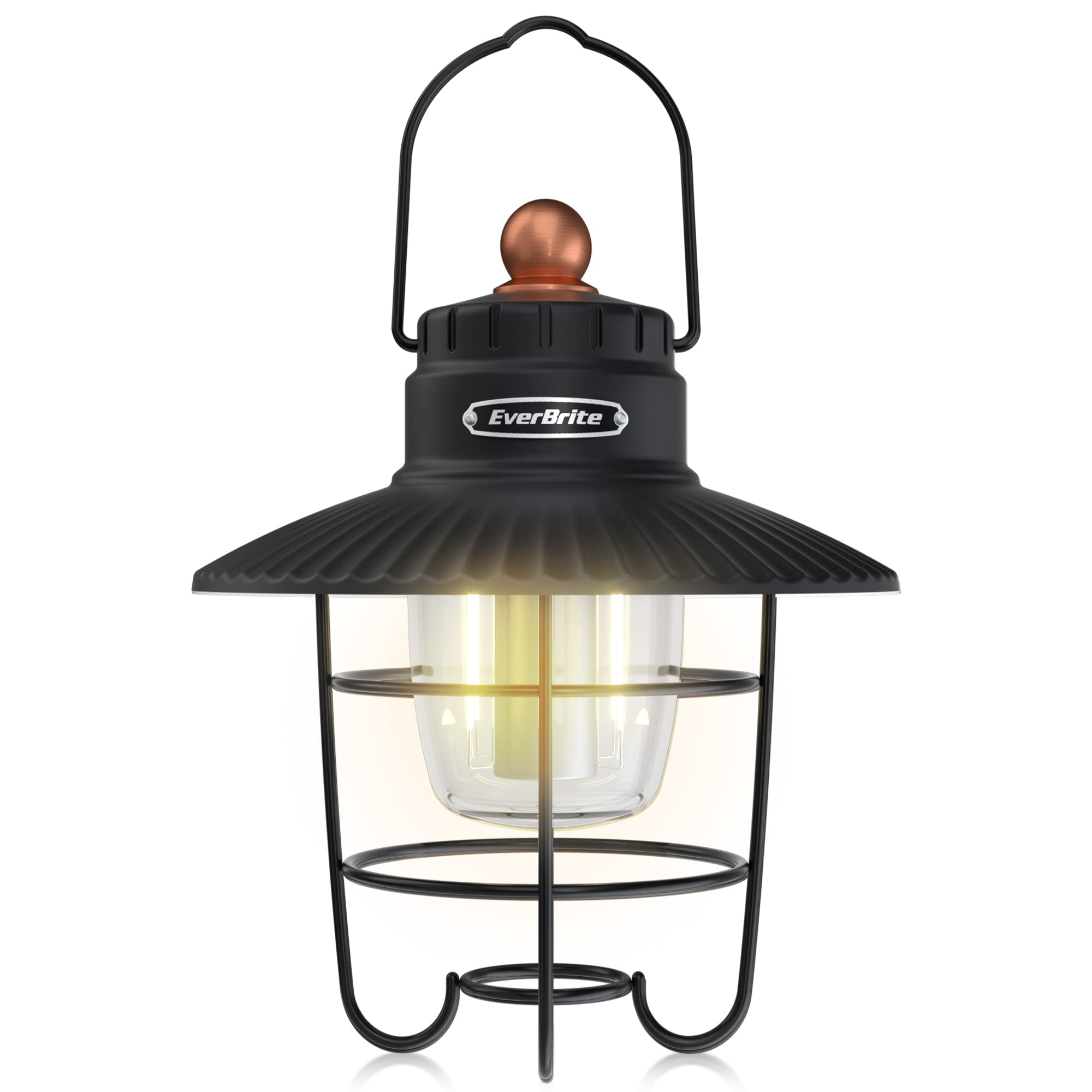 EverBrite LED Camping Lantern, USB C Rechargeable Lantern with 3 Light Modes, Vintage Outdoor Lanterns with Power Bank Function for Power Outages, Hurricane, Emergency, Fishing - Image 8