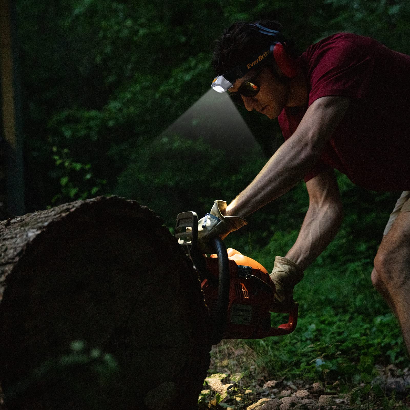 EverBrite LED Headlamp, 4 Lighting Modes, Pivoting Head with Adjustable Headband, IPX4 Water Resistant Perfect for Running, Camping, Hiking, Christmas and Emergency, 3 AAA Battery Powered(5 Pack) - Image 6