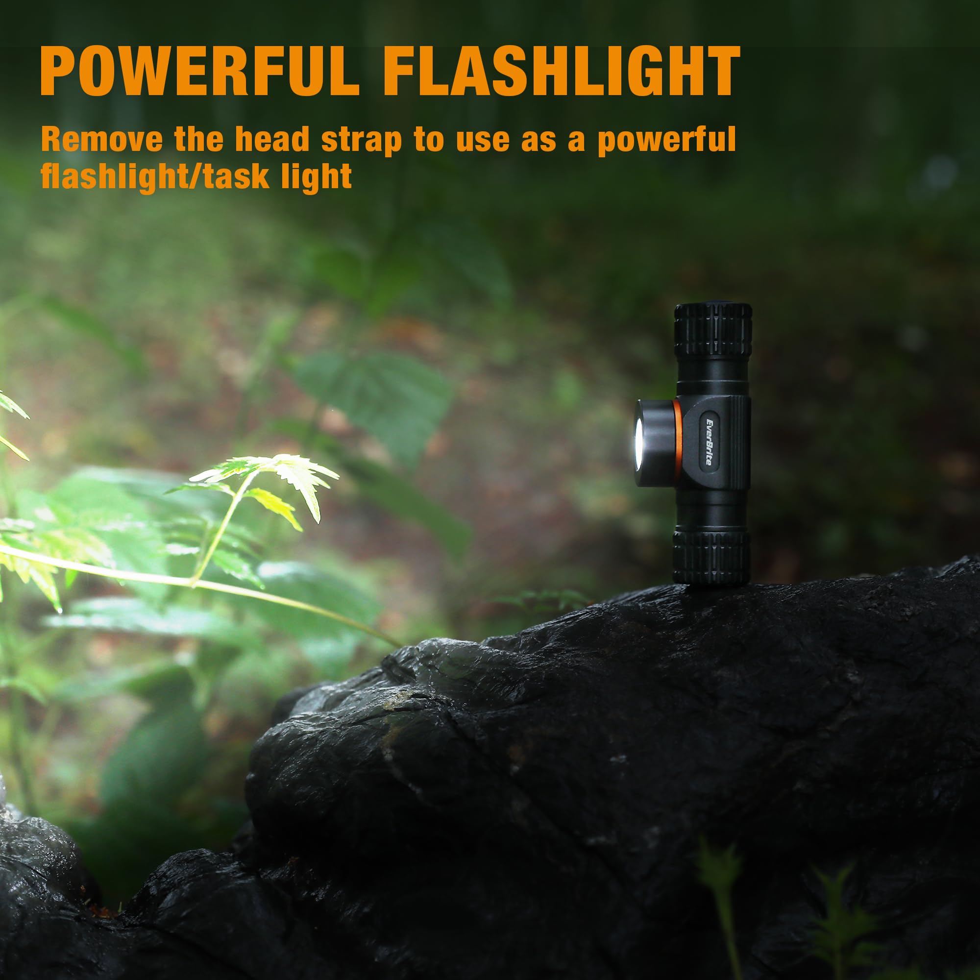 EverBrite Rechargeable Headlamp, 1000 Lumen LED Rechargeable Headlight with 5 Light Modes, Magnetic Base and Adjustable Headstrap,Perfect for Camping, Hiking, Caving, Fishing - Image 7