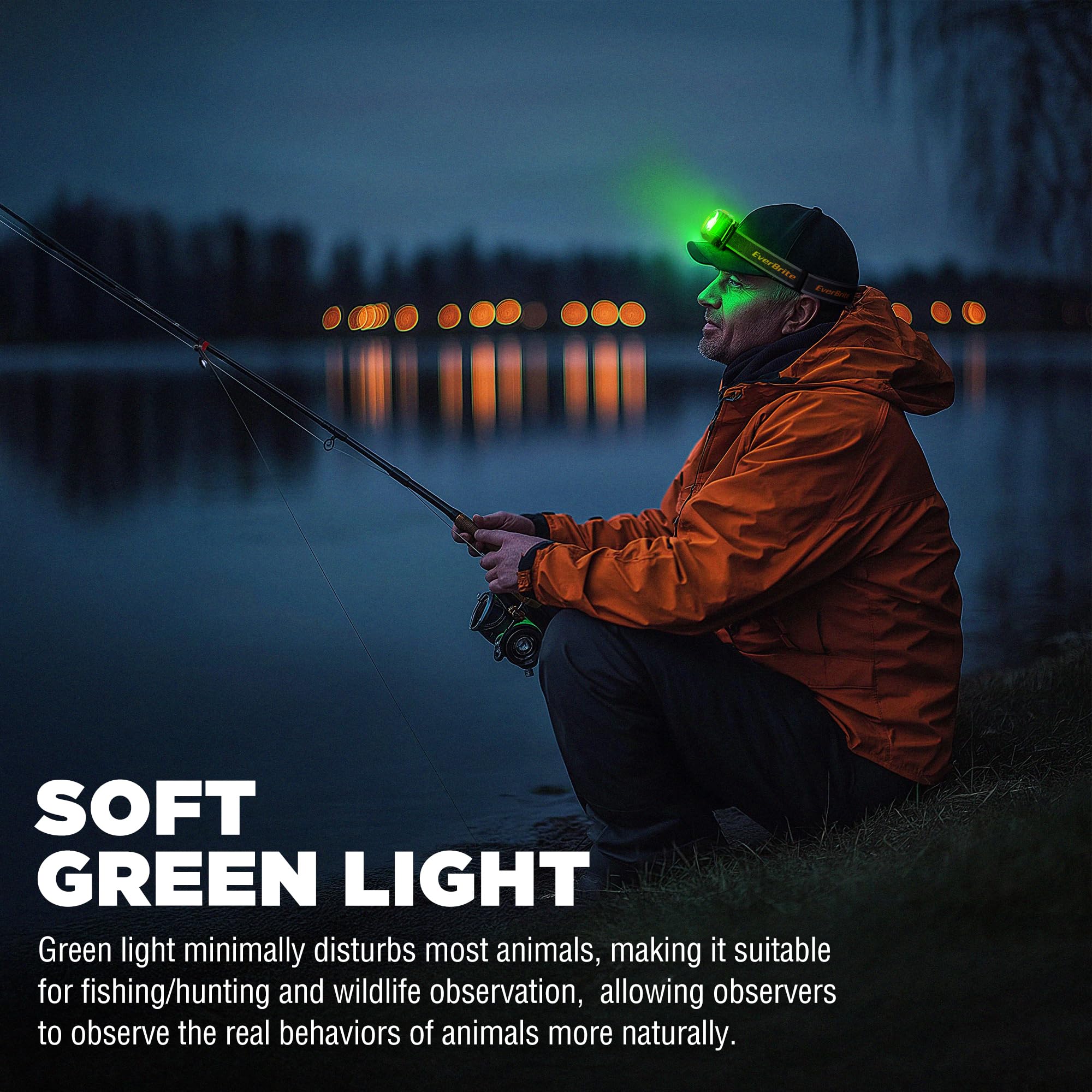 EverBrite Rechargeable Headlamp, 700 Lumens Head lamp for Adults, 6 Modes with White/Red/Green Light, 60° Adjustable LED Headlight for Hunting, Running, and Hiking - Image 4