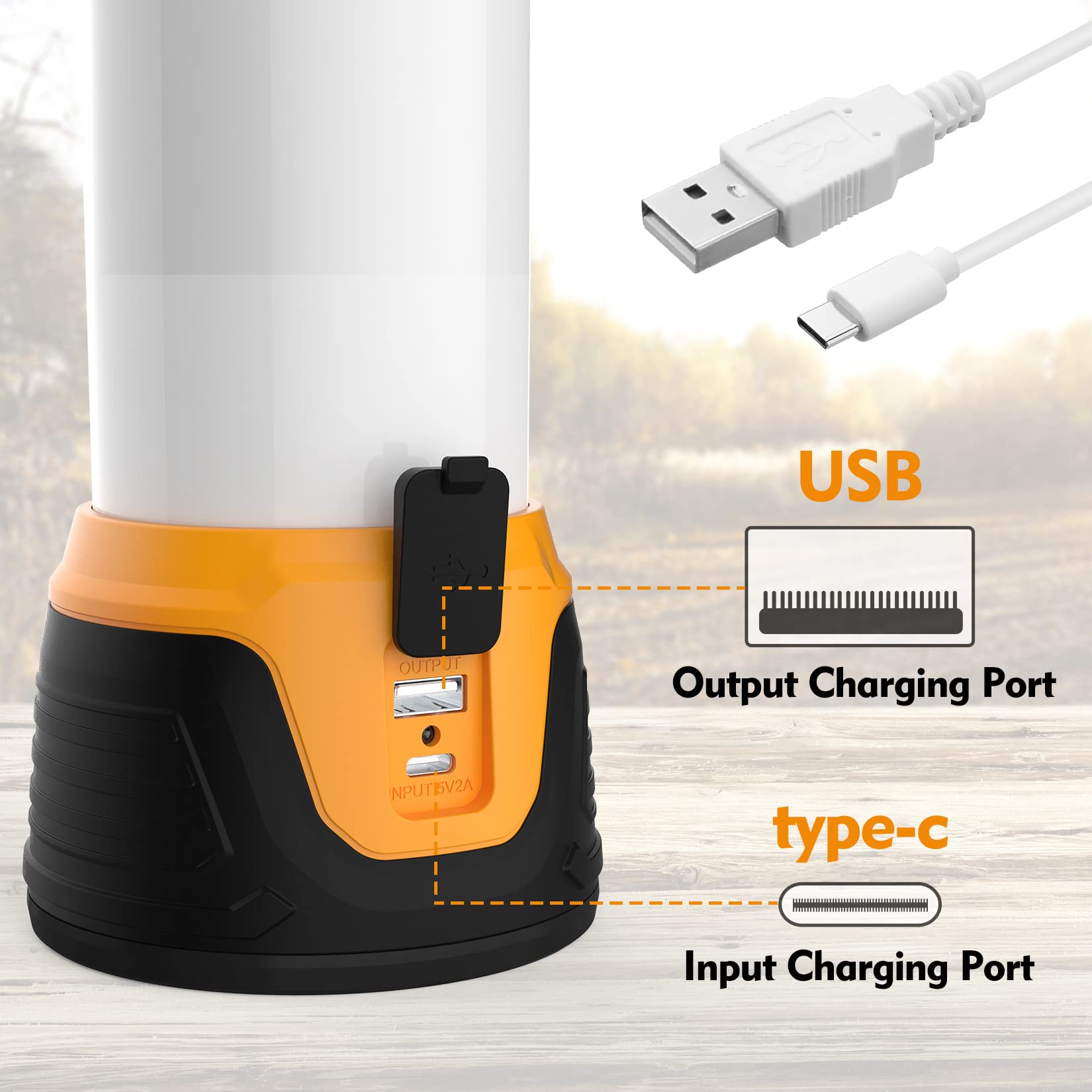 EverBrite Rechargeable LED Camping Lantern with Power Bank Function, 1000 Lumens Camping Lights, 5 Lighting Modes, Ideal for Power Outages, Emergencies, Hurricane, Home and More - Image 6