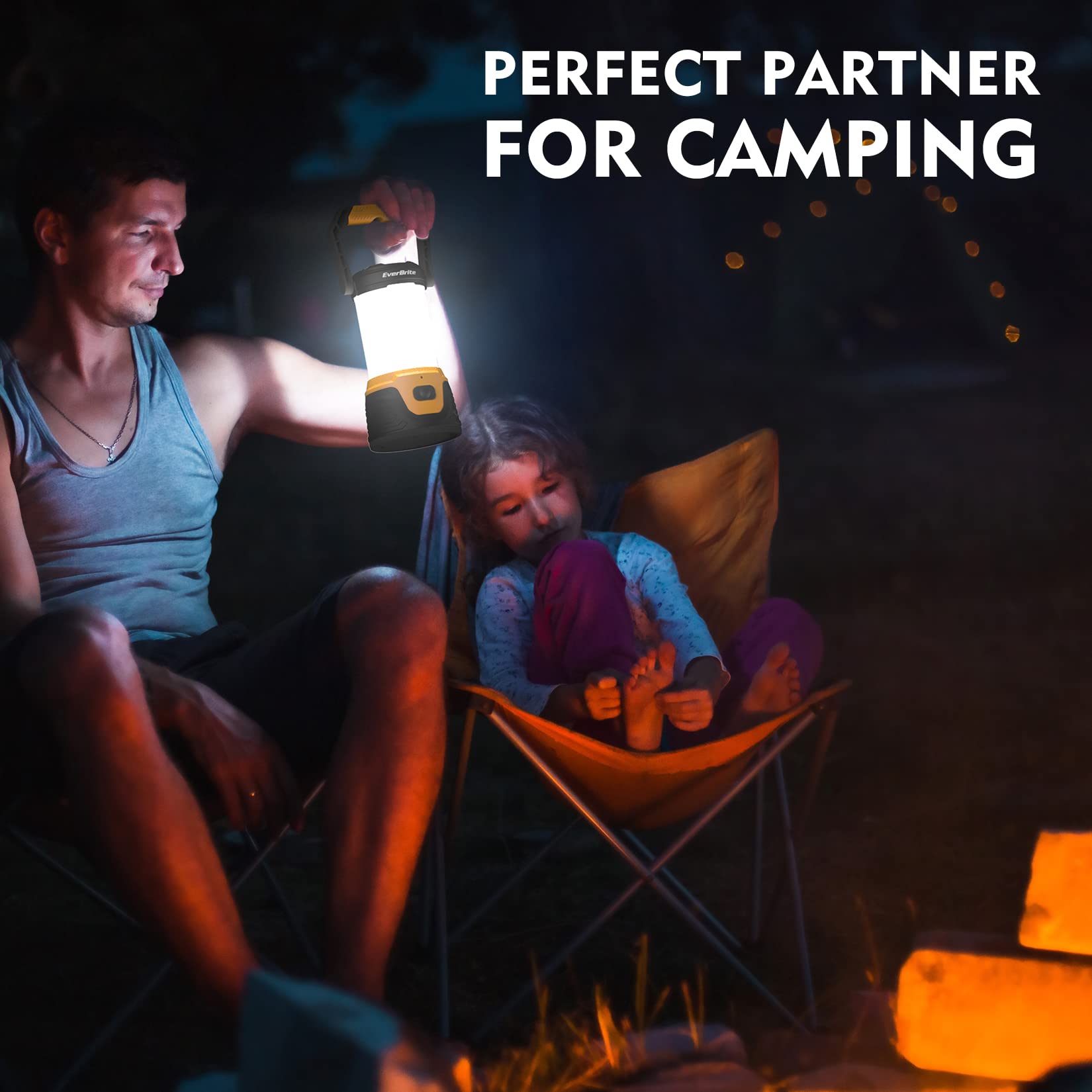 EverBrite Rechargeable LED Camping Lantern with Power Bank Function, 1000 Lumens Camping Lights, 5 Lighting Modes, Ideal for Power Outages, Emergencies, Hurricane, Home and More - Image 7